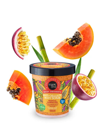 Απολεπιστικό σώματος Organic Shop Body Scrub Tropical Marmalade με αντικυτταριδική δράση